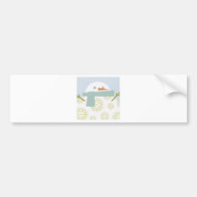 Winter Snowman Bumper Stickers
