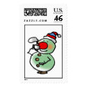 Winter snowman stamp