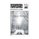 Winter starts here postage