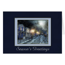 Winter Street Scene Holiday Greeting Cards