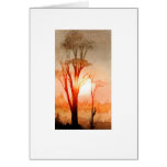 Winter sunrise greeting card