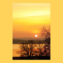Winter sunset 4 posters