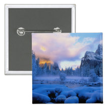 Winter Sunset in Yosemite National Park Pin