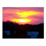 winter sunset post card