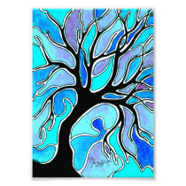 Winter Tree in Blue Art Photo