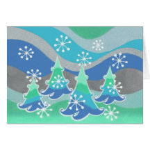 Winter Trees greetings card