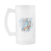 Winter Walk Frosted Glass Mug