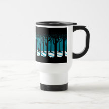 Winter Walk in Moonlit Woods. Coffee Mug
