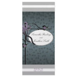 Winter Wedding Church Program - Purple Blue Silver rack cards