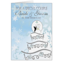 Winter Wedding Customisable Card