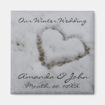 Winter Wedding Magnets