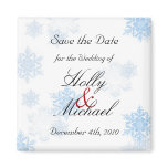 winter wedding,savethedate,red,fancy,classy, fridge magnet