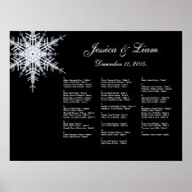 Winter Wedding Seating Chart Print