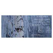 Winter Weeping Birch Wedding Program Rack Cards