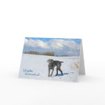 Winter Weimarland Greeting Card