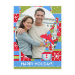 Winter Wishes Photo Greeting postcards