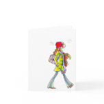 winter women shopping notecard