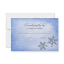 Winter Wonderland Sparkle Snowflakes Blue RSVP