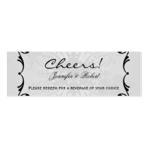 Winter Wonderland Wedding Drink Tickets Business Cards