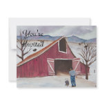 Winterbarn ~ Australian Shepherd & Cowboy invitations
