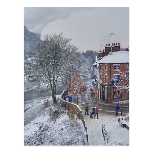 Wintry Street Scene Post Card