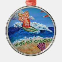 Wipe Out Cancer Angel Ornament
