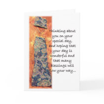 Wire Art Birthday Greeting Card