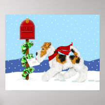 Wire Fox Christmas Mail Posters