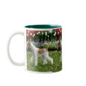 Wire Fox Terrier and Flowers mugs