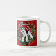 Wire Fox Terrier Christmas Coffee Mugs