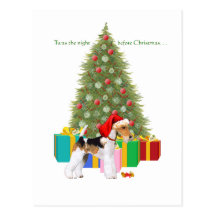 Wire Fox Terrier Christmas Post Cards