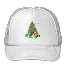 Wire Fox Terrier Christmas Trucker Hat