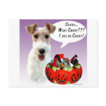 Wire Fox Terrier Halloween Candy postcards