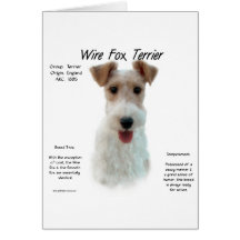 Wire Fox Terrier History Design Card
