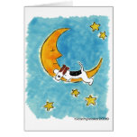 Wire fox terrier on the moon cards