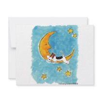 Wire fox terrier on the moon invite