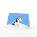 Wire Fox Terrier Reindeer cards