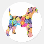 Wire Fox Terrier Round Stickers