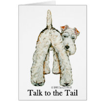 Wire Fox Terrier Tail Greeting Cards