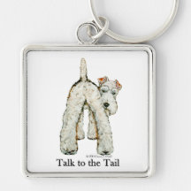 Wire Fox Terrier Tail Key Chains