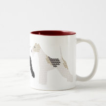 Wire Fox Terriers silhouettes / shadows Mug