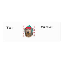 Wirehaired Dachshund Paws Gift Tags Business Cards