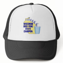 Wisconsin Beer Pong Champion Mesh Hats