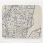 Wisconsin Bicycle Road Map 2 Mouse Pads
