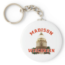 Wisconsin capital keychain
