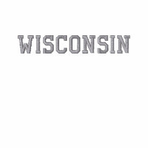 Wisconsin Embroidered Basic LS T-shirt Grey