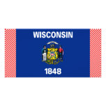 Wisconsin Flag Customized Photo Card