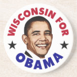 Wisconsin For Obama Beverage Coasters