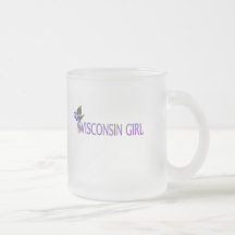 Wisconsin Girl State Flower Wood Violet Glass Mug