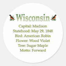 Wisconsin State Info Sticker